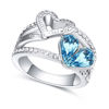 Picture of Austrian Crystal Ring - Double Heart
