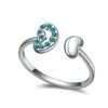 Imagen de Austrian Crystal Ring - Two Hearts Across