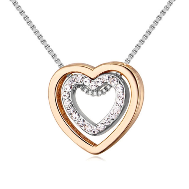 Picture of Crystal Necklace - Heart In Heart