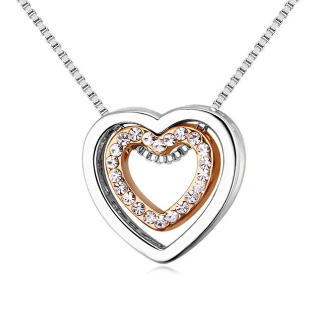 Picture of Crystal Necklace - Heart In Heart