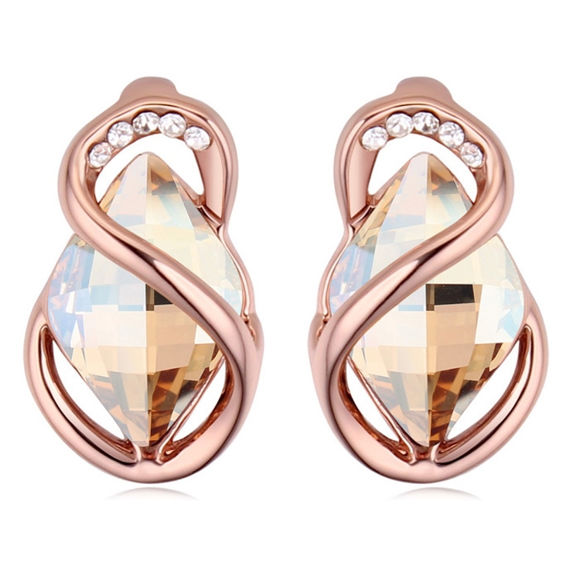 Image de Austrian Crystal Earrings - Stone Surrounded