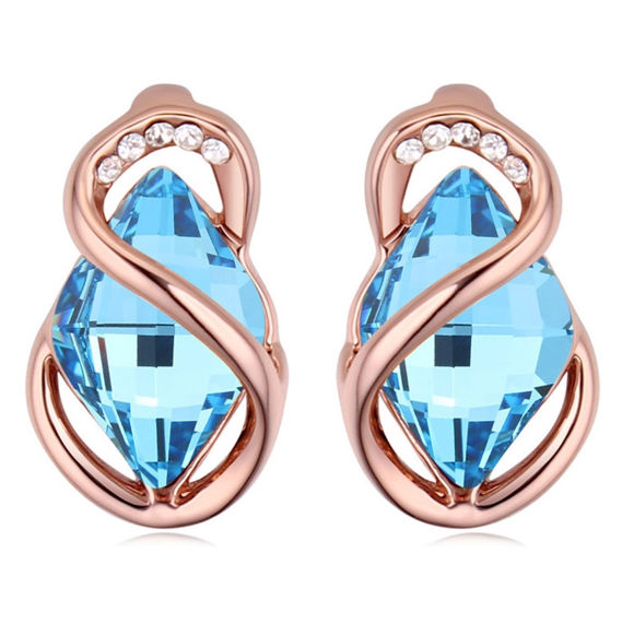 Image de Austrian Crystal Earrings - Stone Surrounded