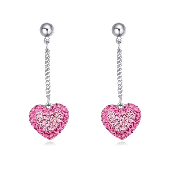 Image de Austrian Crystal Earrings - Heart