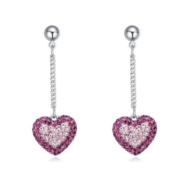 Picture of Austrian Crystal Earrings - Heart