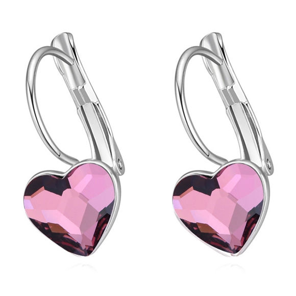 Image de Austrian Crystal Earrings - Obsession Heart