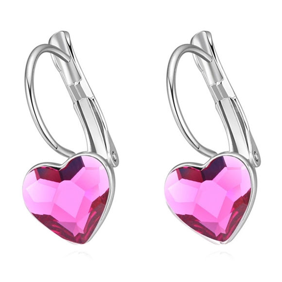 Imagen de Austrian Crystal Earrings - Obsession Heart