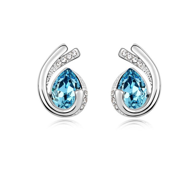 Picture of Austrian Crystal Earrings - Love Forever