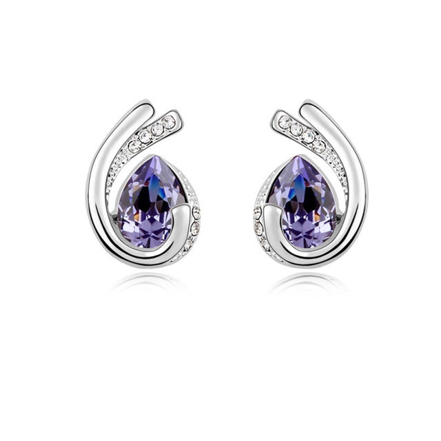 Picture of Austrian Crystal Earrings - Love Forever