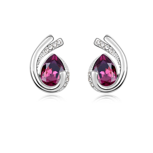 Picture of Austrian Crystal Earrings - Love Forever