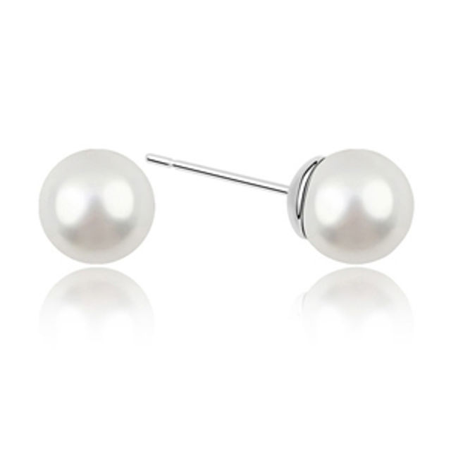 Picture of Simple Love Swarovski Elements Pearl Earrings