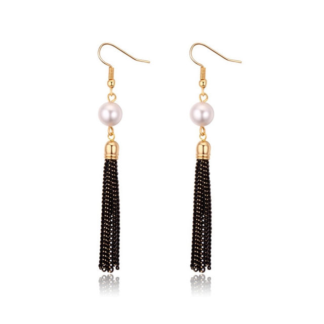 Picture of Tassel Highlight Pearl Earrings