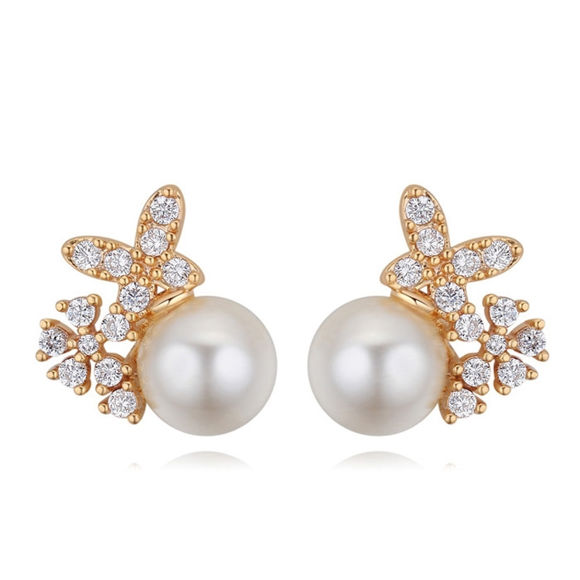 Bild von Cosmic Stars S925 Silver Needle Pearl Earrings