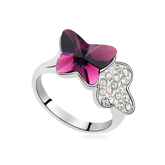 Imagen de Butterfly Couple  Crystal Mosaic Ring