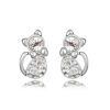 Bild von Lovely Cats Plated Gold Crystal Earrigs