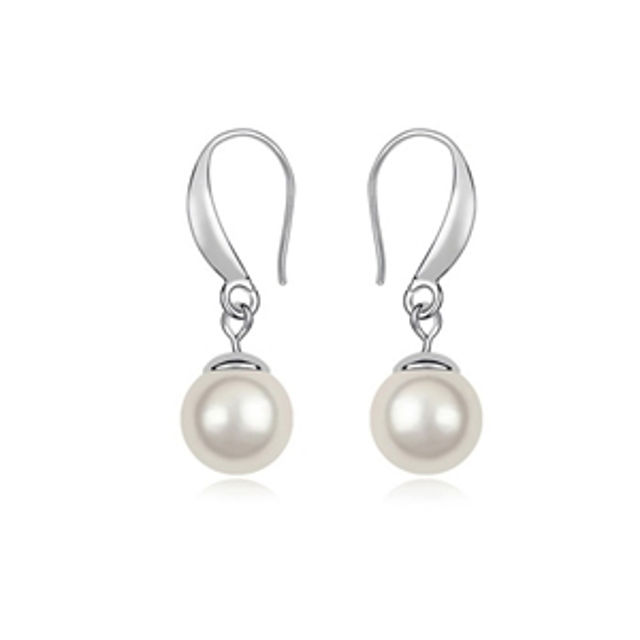 Picture of Perfect Date Swarovski Elements Pearl Earringsl Earrings