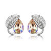 Image de Love Leaf Swarovski Elements Crystal Earrings