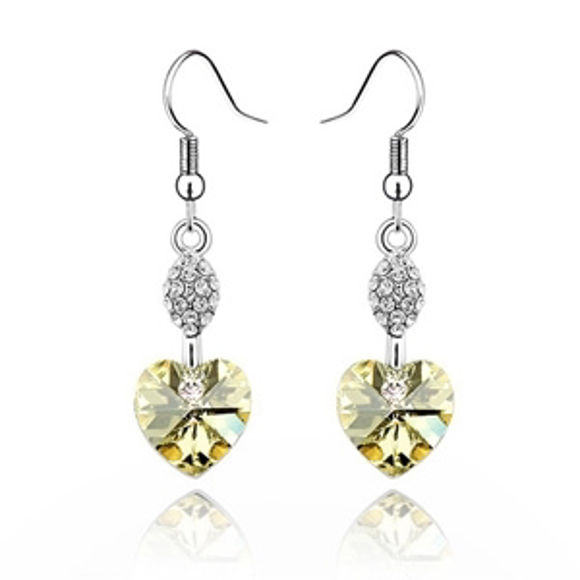 Image de Heart Swarovski Elements Crystal Earrings