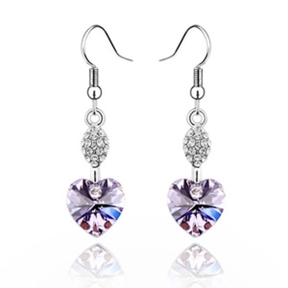 Imagen de Heart Swarovski Elements Crystal Earrings