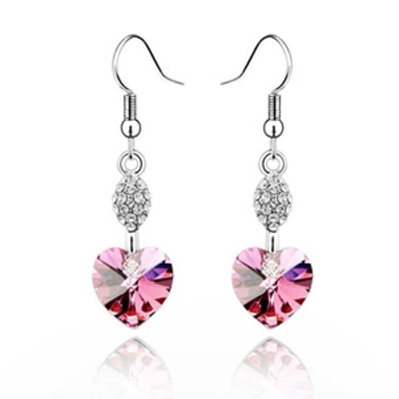 Image de Heart Swarovski Elements Crystal Earrings