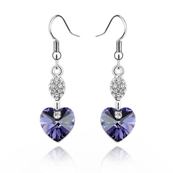 Imagen de Heart Swarovski Elements Crystal Earrings
