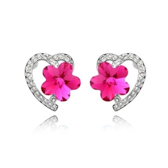 Imagen de Plum Blossom Swarovski Elements Crystal Earrings