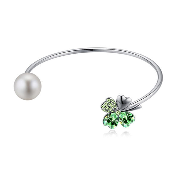 Imagen de Lucky Leaves Crystal Inlaid Bracelet
