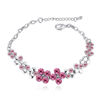 Picture of Flowers Blooming Crystal Inlaid Bracelet