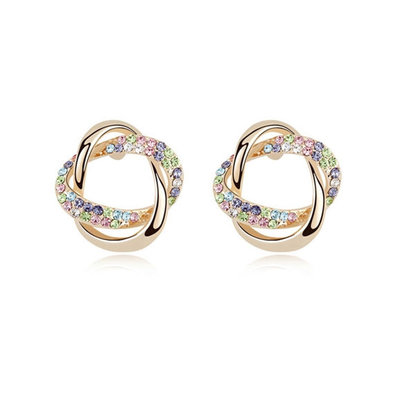 Bild von Concentric Knot Crystal Stud Earringsrings