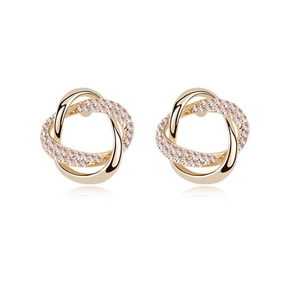 Imagen de Concentric Knot Crystal Stud Earringsrings