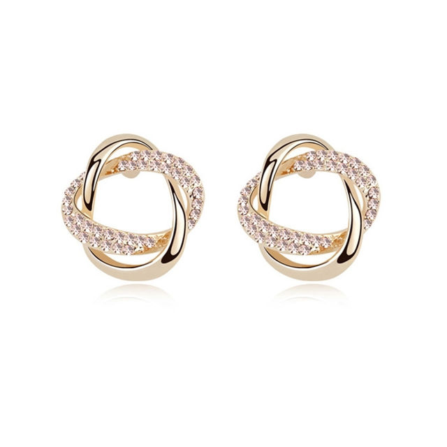 Picture of Concentric Knot Crystal Stud Earringsrings