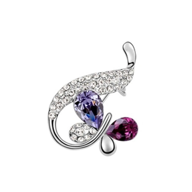 Picture of Butterfly Swarovski Elements Crystal Brooch
