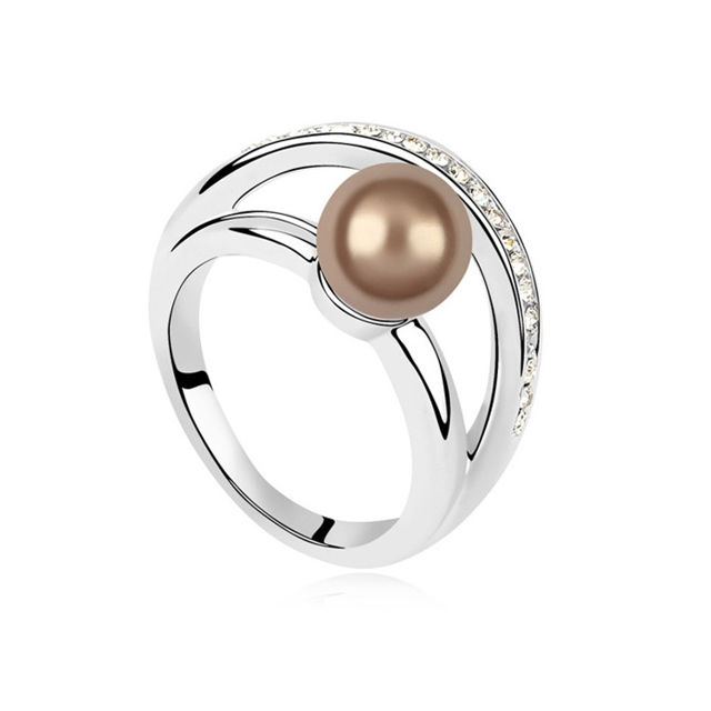 Picture of Warm Swarovski Elements Pearl Ring