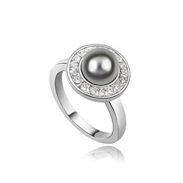 Picture of Playful Princess Swarovski Elements Pearl Ring