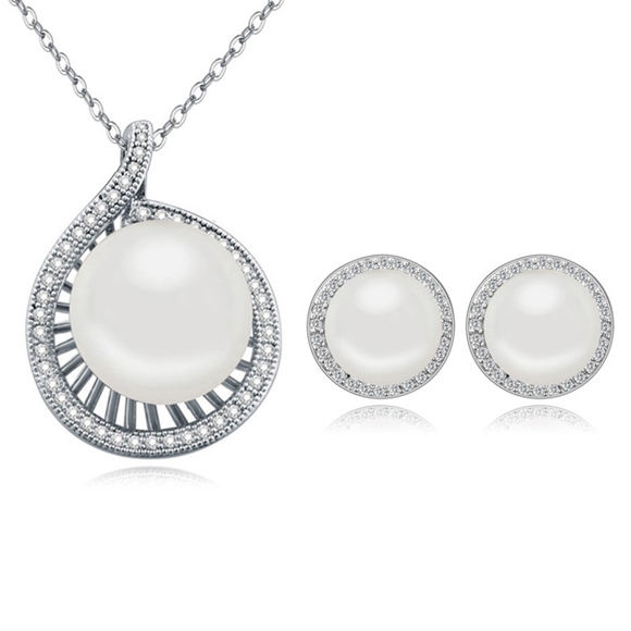 Bild von Fantasia Micro-Zircon Pearls Package(Earrings & Necklace)
