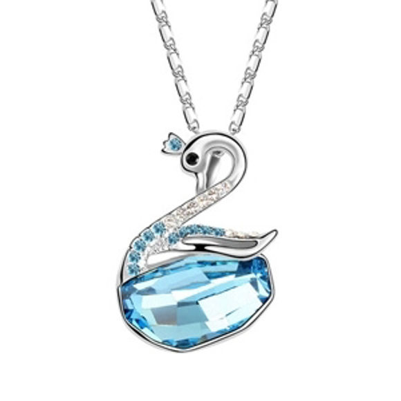Picture of Swan Wishes Swarovski Elements Crystal Necklace