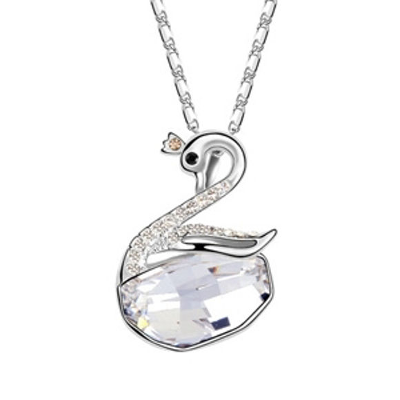 Image de Swan Wishes Swarovski Elements Crystal Necklace
