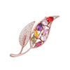 Picture of Two Leaves Zircon Brooch