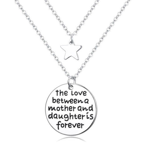 Picture of Love Story Lettering Tag Double Necklace