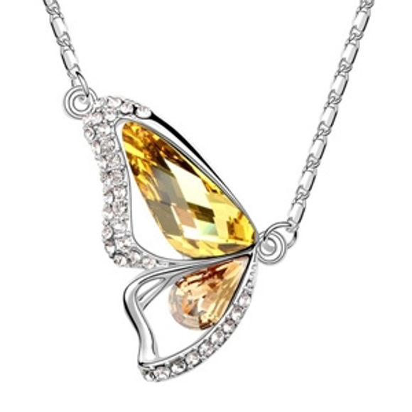 Image de Butterfly Princess Swarovski Elements Crystal Necklace