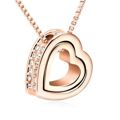 Imagen de Heart In Heart Crystal Necklace