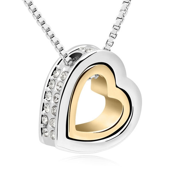 Picture of Heart In Heart Crystal Necklace