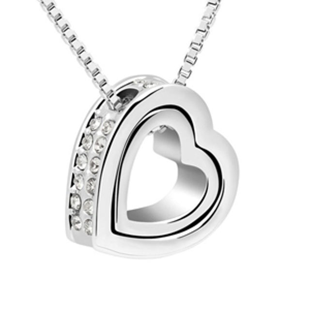 Picture of Heart In Heart Crystal Necklace