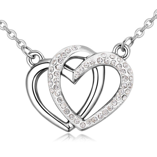 Picture of Heart to Heart Crystal Necklace