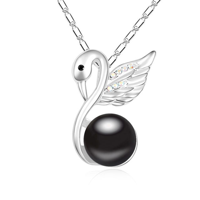 Picture of Contemplative Swan Pearl Necklace