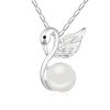 Picture of Contemplative Swan Pearl Necklace