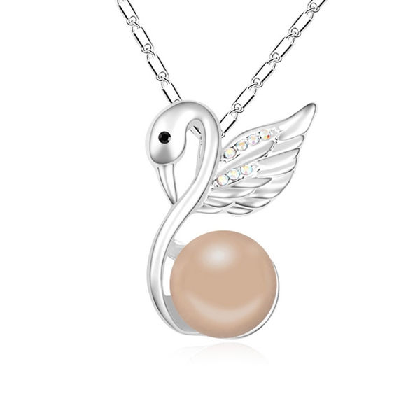 Picture of Contemplative Swan Pearl Necklace