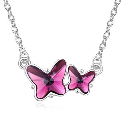 Picture of Double Butterfly  Crystal Necklace