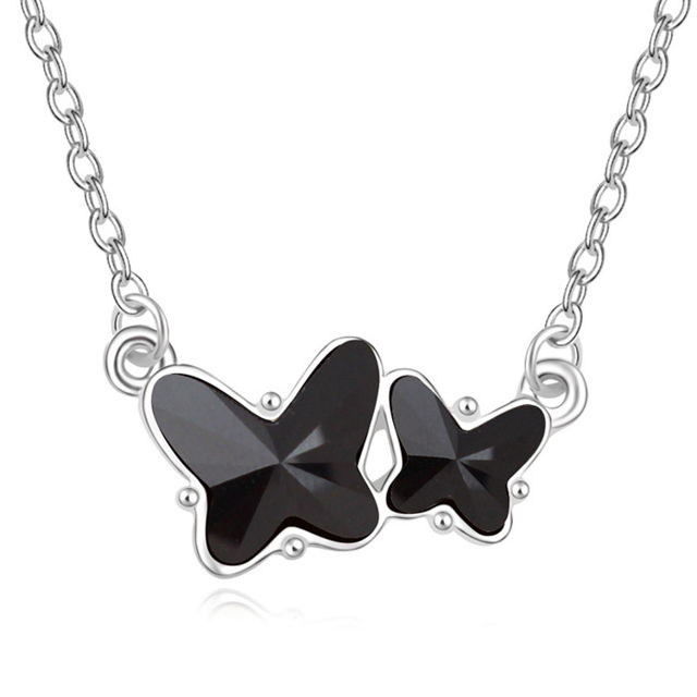 Picture of Double Butterfly  Crystal Necklace