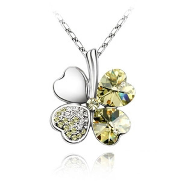 Bild von Lucky Leaves Swarovski Elements Crystal Necklace