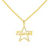 Picture of Custom Name Inside of Star Necklace in 925 Sterling Silver